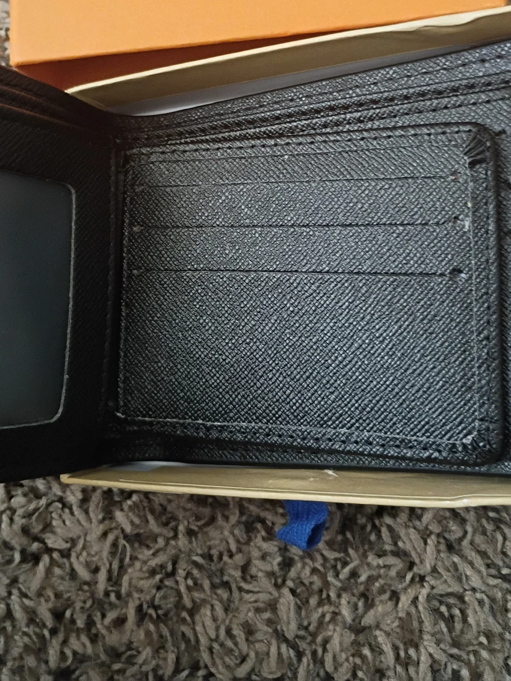 Premium Black Leather Card Wallet - Men's Accessory